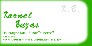 kornel buzas business card
